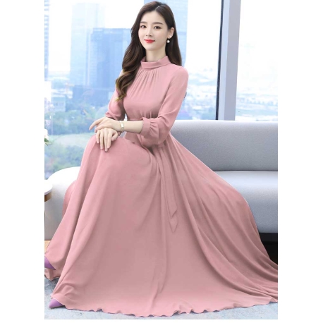 long dress chiffon  D6938