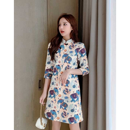 dress cheongsam import D6548