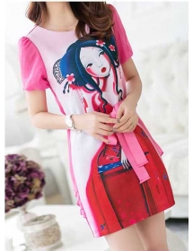 dress wanita korea D1599