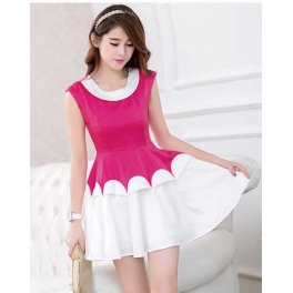 dress wanita korea D1607