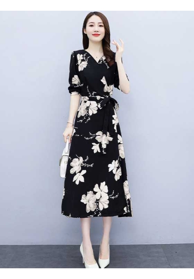 dress wanita korea D7027