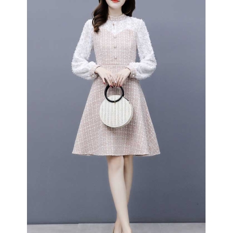 dress wanita korea D7032