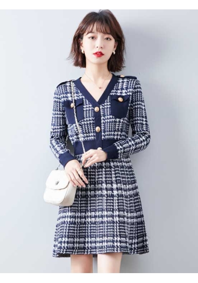 dress wanita korea D7045