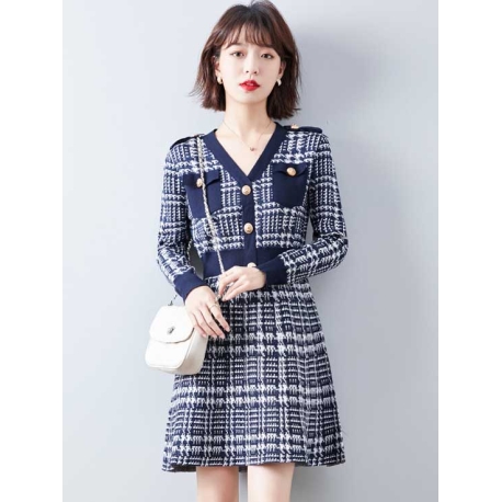 dress wanita korea D7045