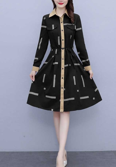 dress wanita korea D7055