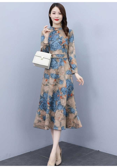 midi dress korea D7057