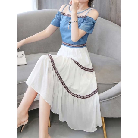 dress wanita korea D7067