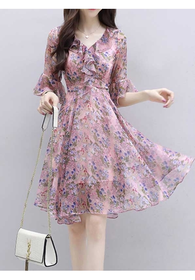 dress wanita korea D7074