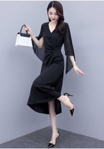 midi dress korea D7084