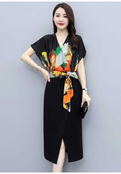 midi dress korea D7085