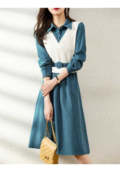 dress wanita korea D7097