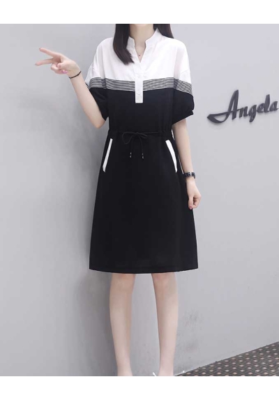 dress wanita korea D7093