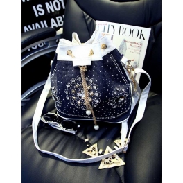 tas selempang denim model serut Bag749