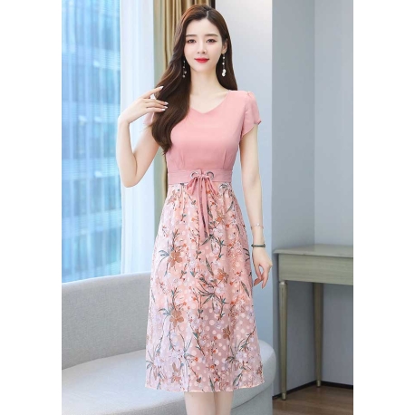 dress wanita korea D7113