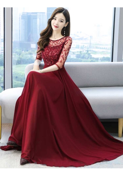 long dress korea D7118