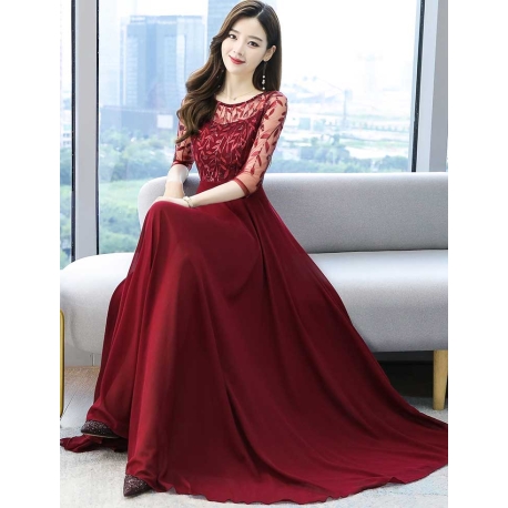 long dress korea D7118