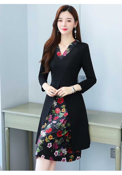 dress wanita korea D7126