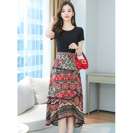 dress wanita korea D7187