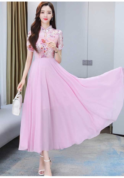 long dress wanita korea D7193
