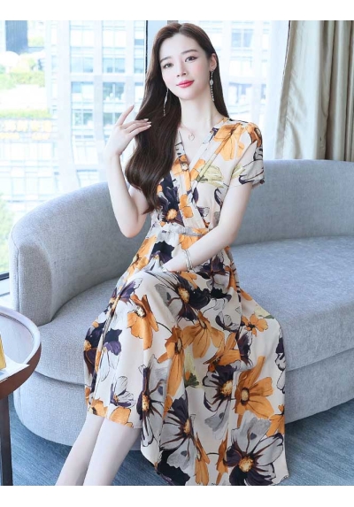 dress wanita korea D7195