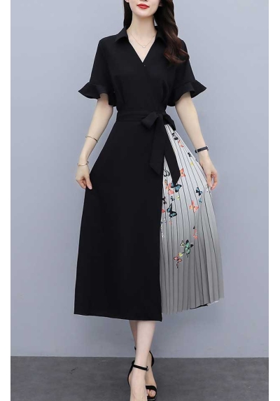 dress wanita korea D7189