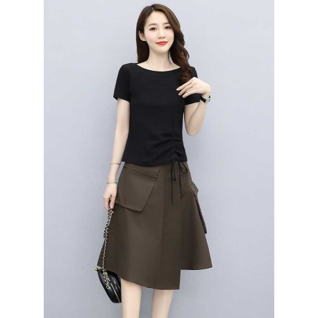 set atasan + rok wanita korea D7243