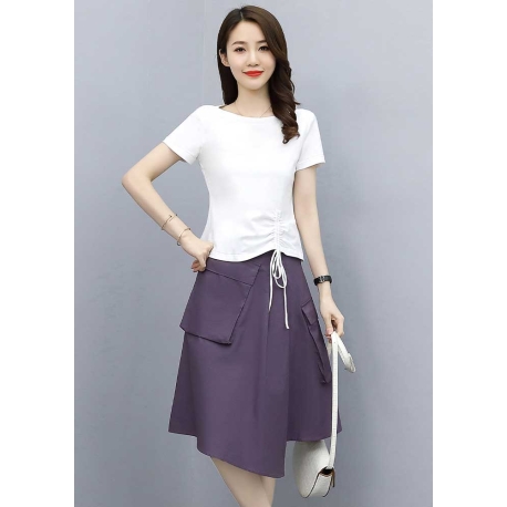 set atasan + rok wanita korea D7243