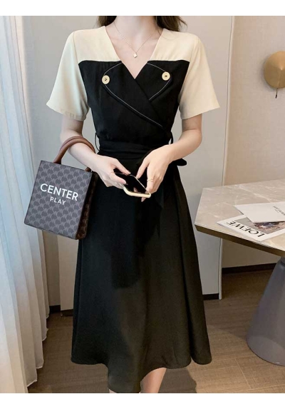 dress wanita korea D7249