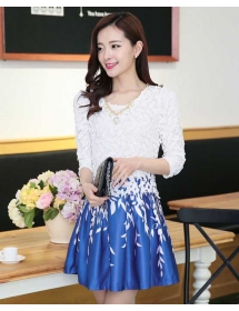 dress wanita korea D2328