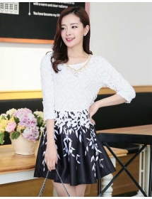 dress wanita korea D2329