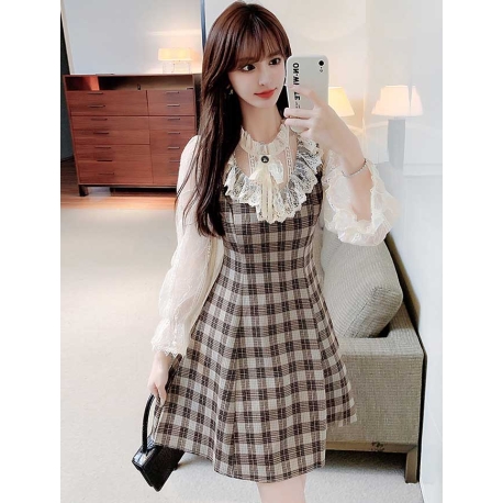 dress wanita korea D7255