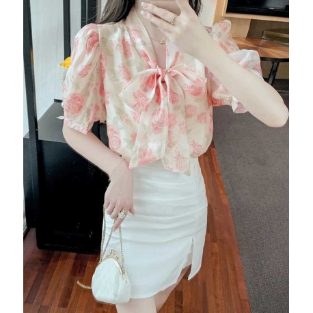 atasan blouse  wanita korea T7353