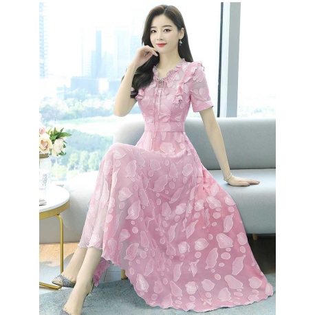 dress wanita korea D7226