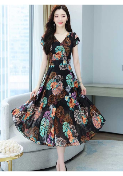 dress wanita korea D7272