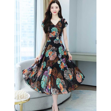 dress wanita korea D7271