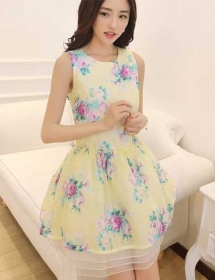 korean floral dress D1537
