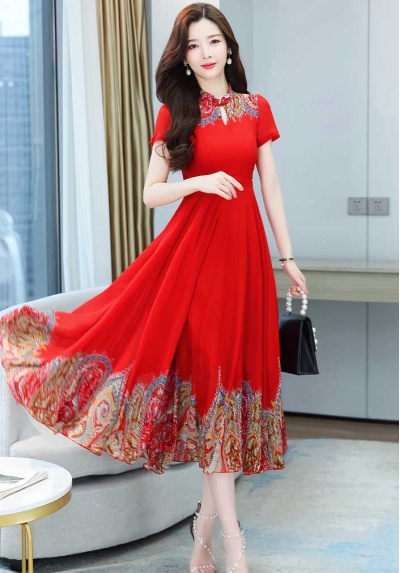 dress wanita korea D7298
