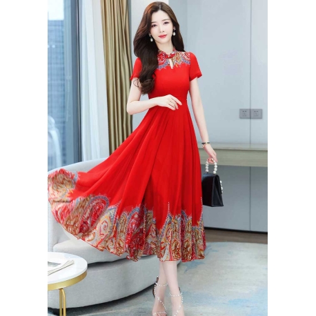 dress wanita korea D7298