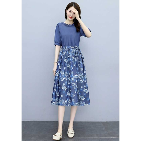 dress wanita korea D7308
