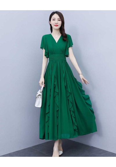 dress wanita korea D7308