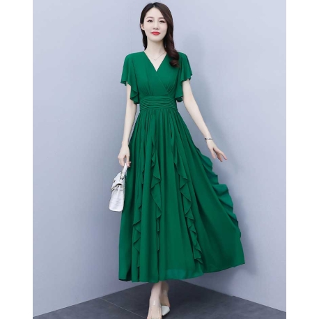 dress wanita korea D7308