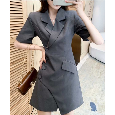 dress wanita korea D7322