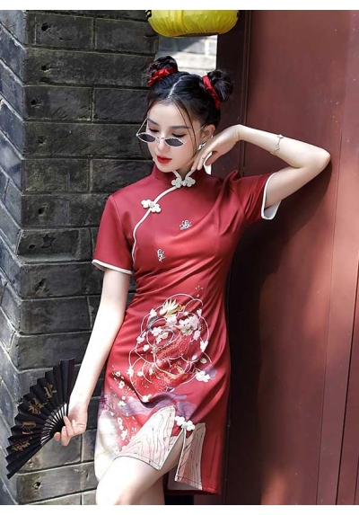 dress cheongsam import D7333