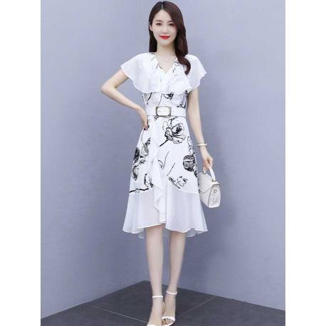 dress wanita korea D7339