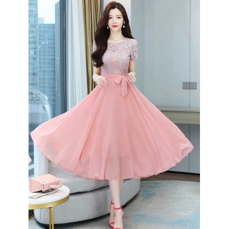 dress wanita korea D7342