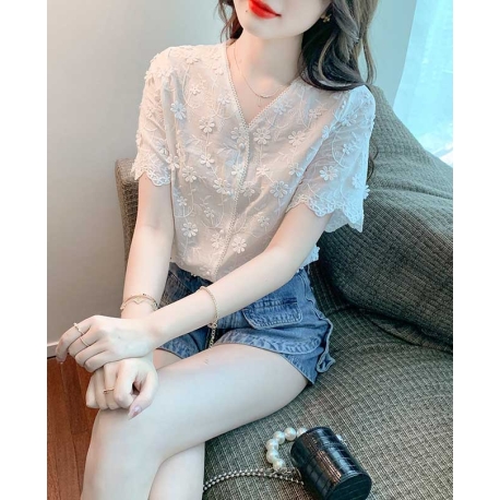 atasan blouse wanita korea T7438