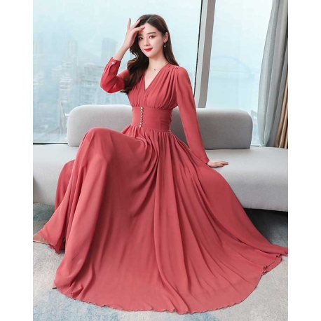 long dress korea D7070