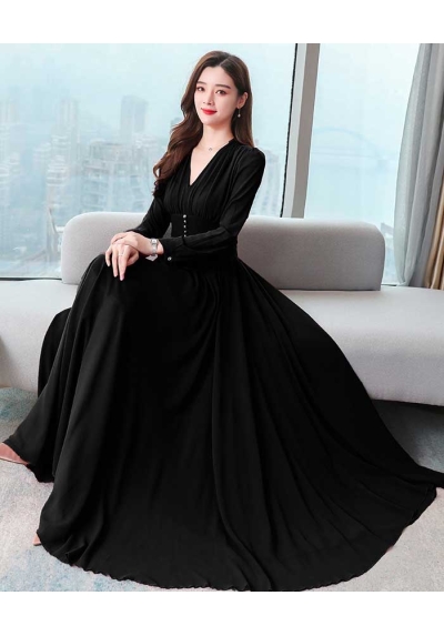 long dress wanita korea D7360