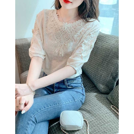 atasan blouse wanita korea T7449