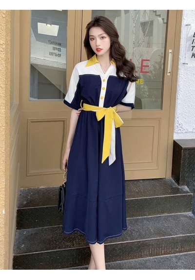 dress wanita korea D7368